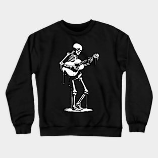 skeleton playing the guitar Crewneck Sweatshirt